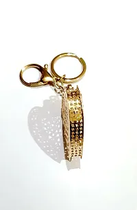 5G Kyes Premium Stainless Gold Crystal Jewelry Keychains keyrings for Girls Car/Bick/Home/Bags For Car Gifting With Key Ring (Gold Colour Crystal Keychain) (Heart Crystal Keychain)-thumb2