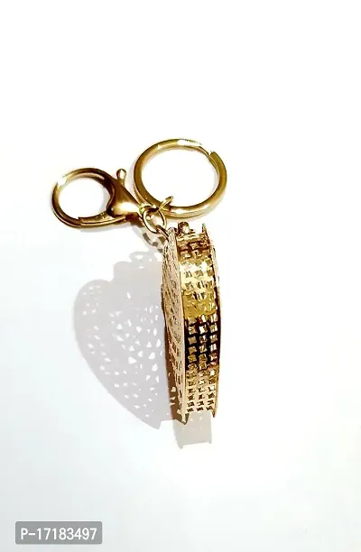 5G Kyes Premium Stainless Gold Crystal Jewelry Keychains keyrings for Girls Car/Bick/Home/Bags For Car Gifting With Key Ring (Gold Colour Crystal Keychain) (Heart Crystal Keychain)-thumb3