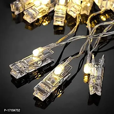 5G Retail 10 Photo Clip String Lights, Decoration for Birthday, Wedding, Party, Home, Patio Lawn, Warm White -(10 LED's)-thumb5