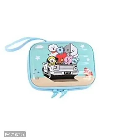 BTS Design Metal Tin Box for Earphone, Coins, Memory Card, Pouch Return Gifts for Kids (1 Pcs) (Multi BTS Coins Pouch 01)