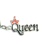 5G Retail Limited Edition Metal King  Queen Stylish Keychain, for Gifting for Women's Men's (Queen Black)-thumb1