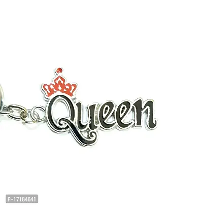 5G Retail Limited Edition Metal King  Queen Stylish Keychain, for Gifting for Women's Men's (Queen Black)-thumb2