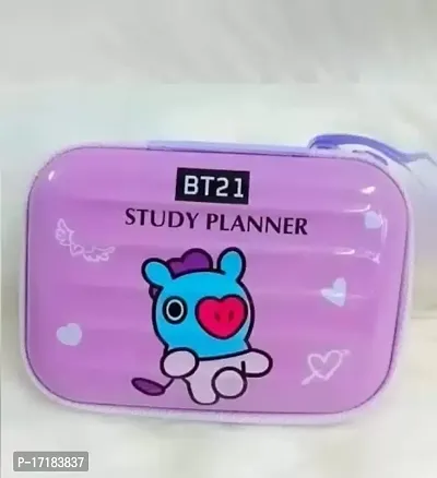 BTS Design Metal Tin Box for Earphone, Coins, Memory Card, Pouch Return Gifts for Kids (1 Pcs) (Pink BTS Coins Pouch) 01