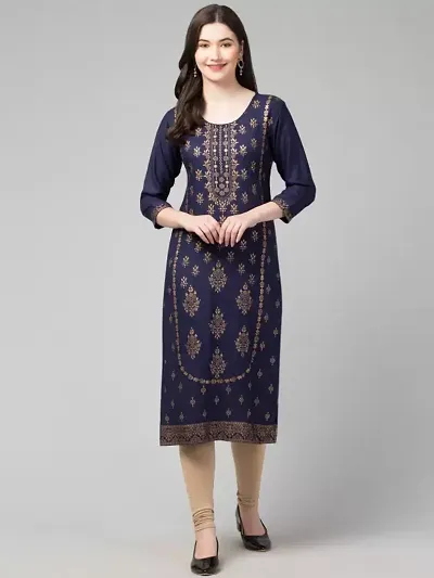 Beautiful A-Line Embroidered Blend Kurta