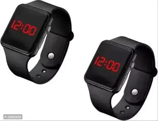 Classy Digital Watches for Unisex, Pack of 2-thumb0