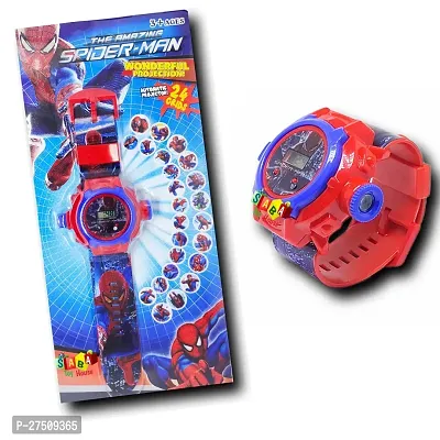 Digital Spiderman 24 Images Cartoon Projector Watch For Boys-thumb0