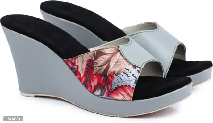 Women Grey Heels Sandal-thumb0