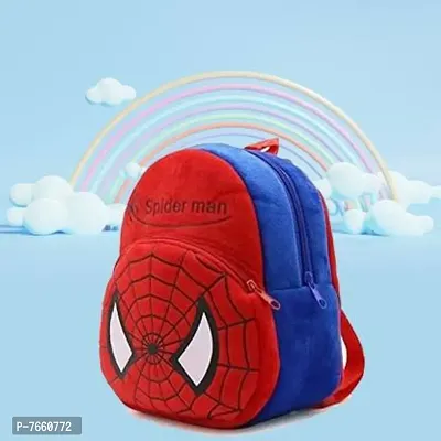 Spiderman Bags For Kids, Red Spiderman Bags For Girls/Boys 2 to 5 Years Kids School Bag (pack of 1)-thumb0