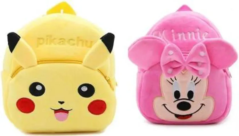 Kids Soft Backpack For Kids (Age 2 to 6 Years) (Nursery/Play School) Plush Bag ( Combo of 2 )