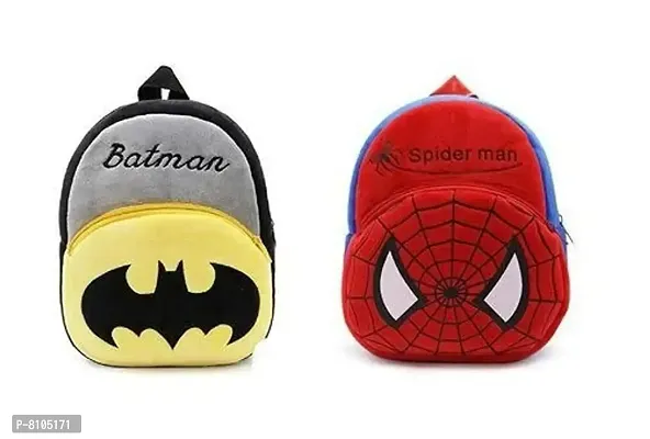 KIDS School BAG Combo Bag for KIDS (Batman AND Spiderman Pack of 2)