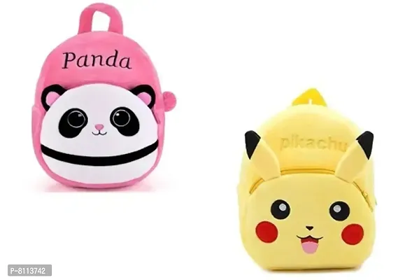 Pink Panda Pikachu Backpack For Kids