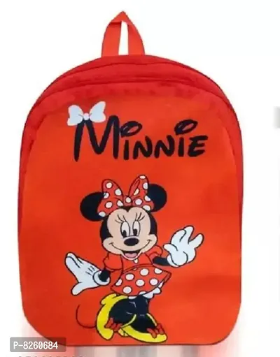 Soft premium Quality Red Minnie Kids School Bag Soft Plush Cartoon Baby Boys  Girls Plush Bag , 10 L Backpack Plush Bag-thumb0
