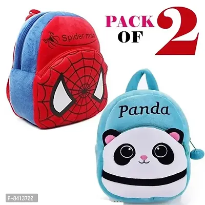 Kids School Bag Soft Plush Backpacks Pack of 2 Carto-thumb0