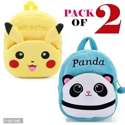 Kids School Bag Soft Plush Backpacks Pack of 2 Carto-thumb0