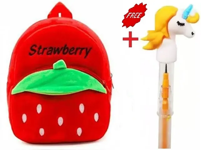 Cute Cartoon Pre-Nursery Kids School Bag Pack Of 1 With Unicorn Stacking Pencil