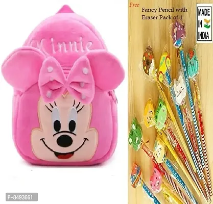 Cute Cartoon Pre-Nursery Kids School Bag Pack Of 1 With Fancy Rubber Eraser  Pencil Pack Of 1-thumb0