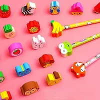 Cute Cartoon Pre-Nursery Kids School Bag Pack Of 1 With Fancy Rubber Eraser Pencil-thumb3