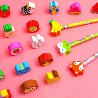 Cute Cartoon Pre-Nursery Kids School Bag Pack Of 1 With Fancy Rubber Eraser Pencil-thumb2