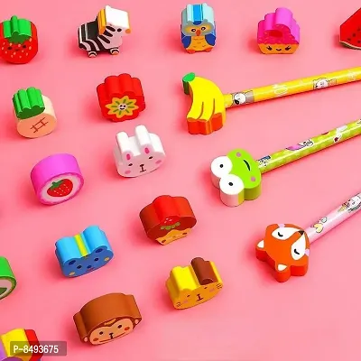 Cute Cartoon Pre-Nursery Kids School Bag Pack Of 1 With Fancy Rubber Eraser Pencil-thumb3