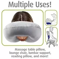 Unisex U-Shaped Pure Micro Fiber Soft Cushi Neck Pillow  (Grey)-thumb1