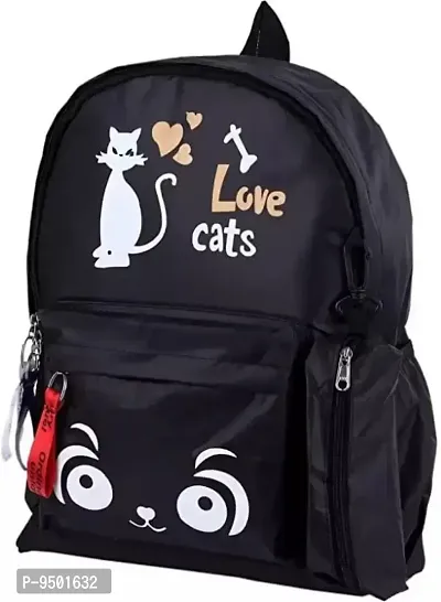 Cute Stylish Backpack cum Handbag For Girl  women For School, Collage(BLACK)-thumb3