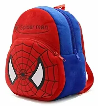 Backpack Kids School Combo Soft Plush Blue Panda  Spider-Man Carto-thumb1