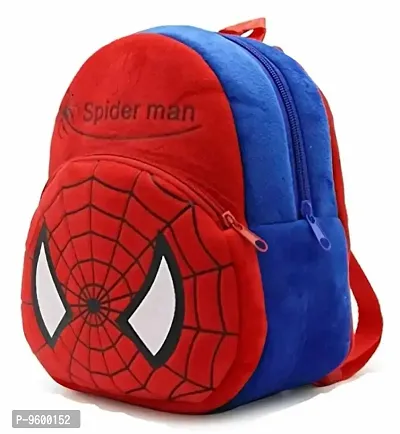Backpack Kids School Combo Soft Plush Blue Panda  Spider-Man Carto-thumb2