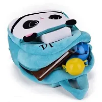 Backpack Kids School Combo Soft Plush Blue Panda  Spider-Man Carto-thumb2