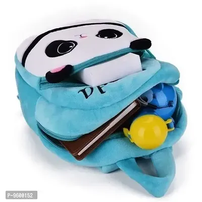 Backpack Kids School Combo Soft Plush Blue Panda  Spider-Man Carto-thumb3