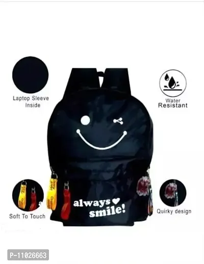 ALWAYS SMILE BAG MEDIUM 15L TUITION BAG AND COLLEGE BAG FOR BOYS  GIRLS STYLISH AND TRENDY LIGHTWEIGHT BACKPACKS-thumb3