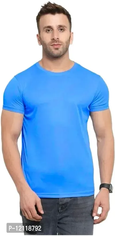 Short Sleeves Printed T-shirts For Men Blue-thumb0