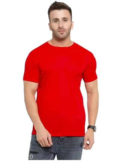 Fabulous Cotton Blend Solid Round Neck Tees