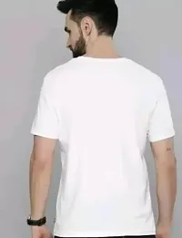 Men Printed Round Neck White T-Shirt-thumb1