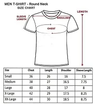 Men Printed Round Neck Grey T-Shirt Pack of 1-thumb1