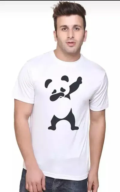 Polyester Short-sleeve Round Neck Tees for Men
