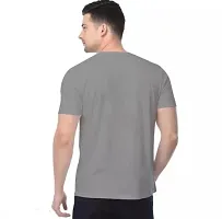 Pack of 1 Men Printed Round Neck Grey T-Shirt-thumb1