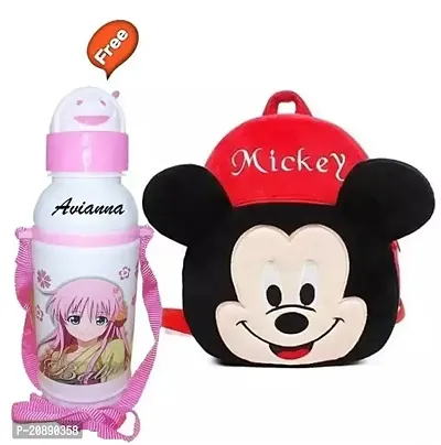 Mickey Bag With Free Water Bottle Bagpacks Kids Bag Nursery Picnic Carry Plush Bags School Bags for Kid Girl and Boy