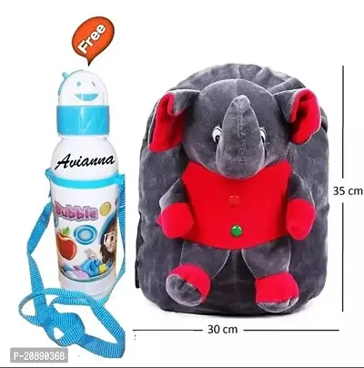 Half Body Elephant Bag With Free Water Bottle Bagpacks Kids Bag Nursery Picnic Carry Plush Bags School Bags for Kid Girl and Boy-thumb0