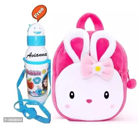 Rabbit Bag With Free Water Bottle Bagpacks Kids Bag Nursery Picnic Carry Plush Bags School Bags for Kid Girl and Boy-thumb0