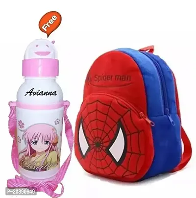 Spiderman Bag With Free Water Bottle Bagpacks Kids Bag Nursery Picnic Carry Plush Bags School Bags for Kid Girl and Boy