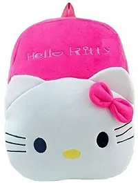 Hello Kitty With Water Bottle  Velvet Kids School Bag/Nursery/Picnic/Carry/Travelling Bag - 2 to 5 Year Age-thumb4