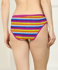 Stylish Multicoloured Cotton Blend  Briefs For Women Pack Of 6-thumb2