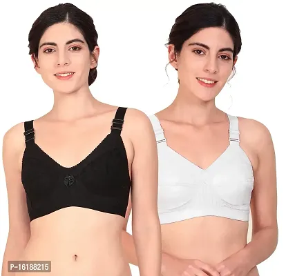 Stylish Cotton Solid Bras For Women- Pack Of 2-thumb0