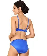 Stylish Blue  Bra  Panty Set For Women-thumb3
