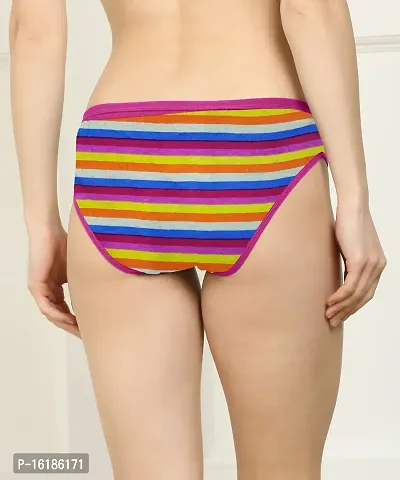 Stylish Multicoloured Cotton Blend Hipster Briefs For Women Pack Of 6-thumb4