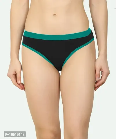 Stylish Green Cotton Blend  Briefs For Women-thumb0