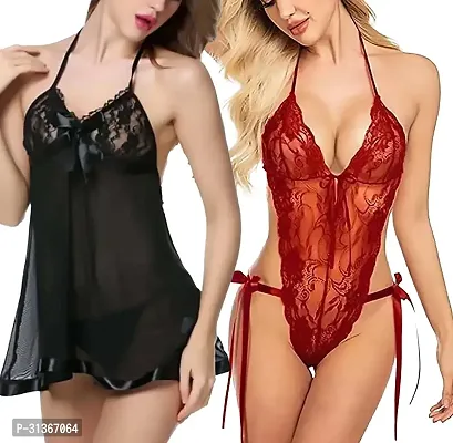 Babydoll Sexy Lingerie Set for Honeymoon-thumb0