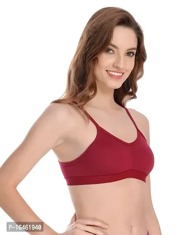 Stylish Multicoloured Cotton Solid Bras For Women Pack Of 3-thumb2