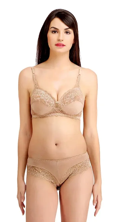 Fashion Comfortz Non Padded Wirefree Bra and Panty Set for Woman