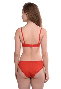 PIBU-Women's Cotton Bra Panty Set for Women Lingerie Set Sexy Honeymoon Undergarments ( Color : Red )( Pack of 1 )( Size :32) Model No : Sunflower SSet-thumb3